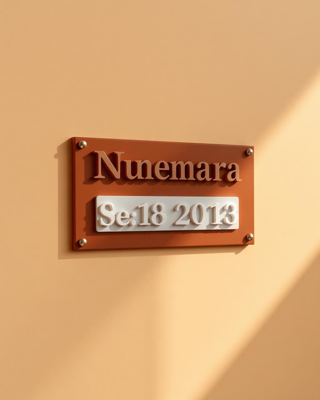Custom name plaque